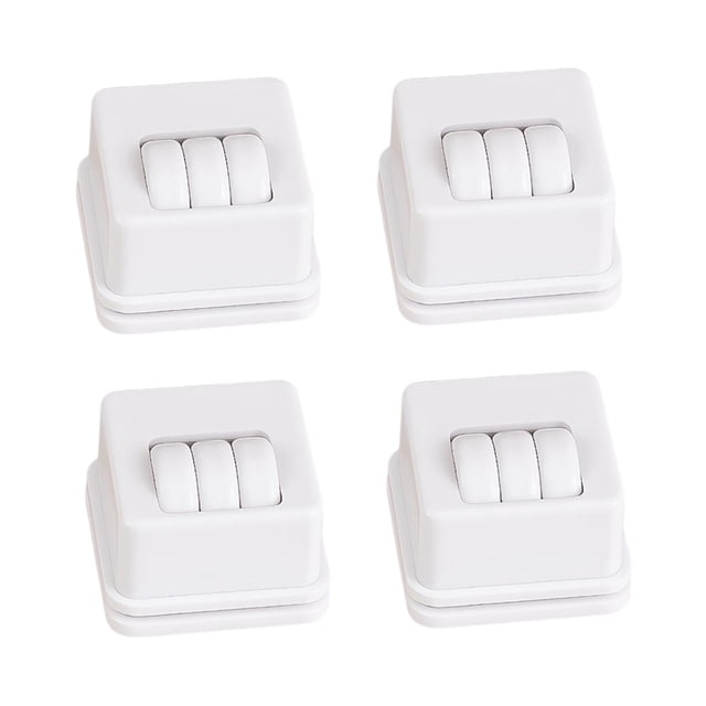 Juego de 4 ruedas giratorias para muebles, para almacenamiento Blanco