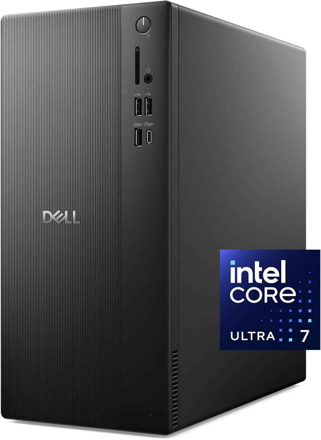 Dell Tower Desktop ECT1250 Business PC – Intel Core Ultra 7-265 Processor – 32GB DDR5 5600MT/s RAM – 1TB M.2 SSD – Intel UHD Graphics – Windows 11 – Office & Productivity Desktop Computer