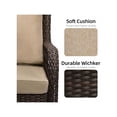 thumbnail image 2 of Eastvita 3 Pieces Rattan Swivel Rocking Chair Outdoor. 360 Degree Swivel Patio Bistro Conversation Furniture Set With Premium Cushions And Armored Glass Top Side Table For Garden. Backyard, 2 of 7