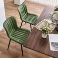 thumbnail image 4 of Kidol & Shellder Upholstered Dining Chair Set of 2 PU Fuax Leather Mid Back Kitchen Side Chairs, Green, 4 of 6