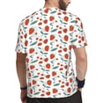 thumbnail image 2 of Wukai Strawberries Print Men's Short-Sleeved Mesh T-Shirt,Quick-Dry Short Sleeve Workout T-Shirt-5X-Large, 2 of 8