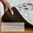 thumbnail image 5 of FIESTA Skull & Vine Floral Sugar Skull Anti-Fatigue Comfort Kitchen Runner Mat, Non-Slip Floor Mat, Padded Standing Desk Mat, White/Red/Black, 20"x55", 5 of 6