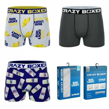 

CRAZYBOXER Bud Light Cann Men s Boxer Briefs ( Pack 3)