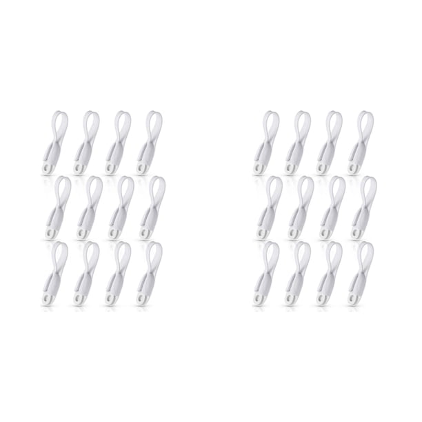 24 piezas de organizadores de cables para electrodomésticos, soporte de cable de silicona autoadhesivo para electrodomésticos de cocina, color blanco