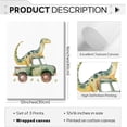 thumbnail image 2 of Nursery Wall Art Decor Dinosaur poster Prints Baby Boy Nursery Wall Decor Green Dino Pictures Toddler Kids Poster Cartoon Car Painting Boys Room Artwork for Bedroom Bathroom Inch Ready to Hang, 2 of 6