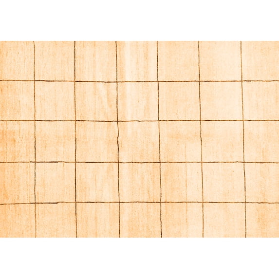 Ahgly Company Indoor Rectangle Solid Orange Modern Area Rugs, 8' x 10'