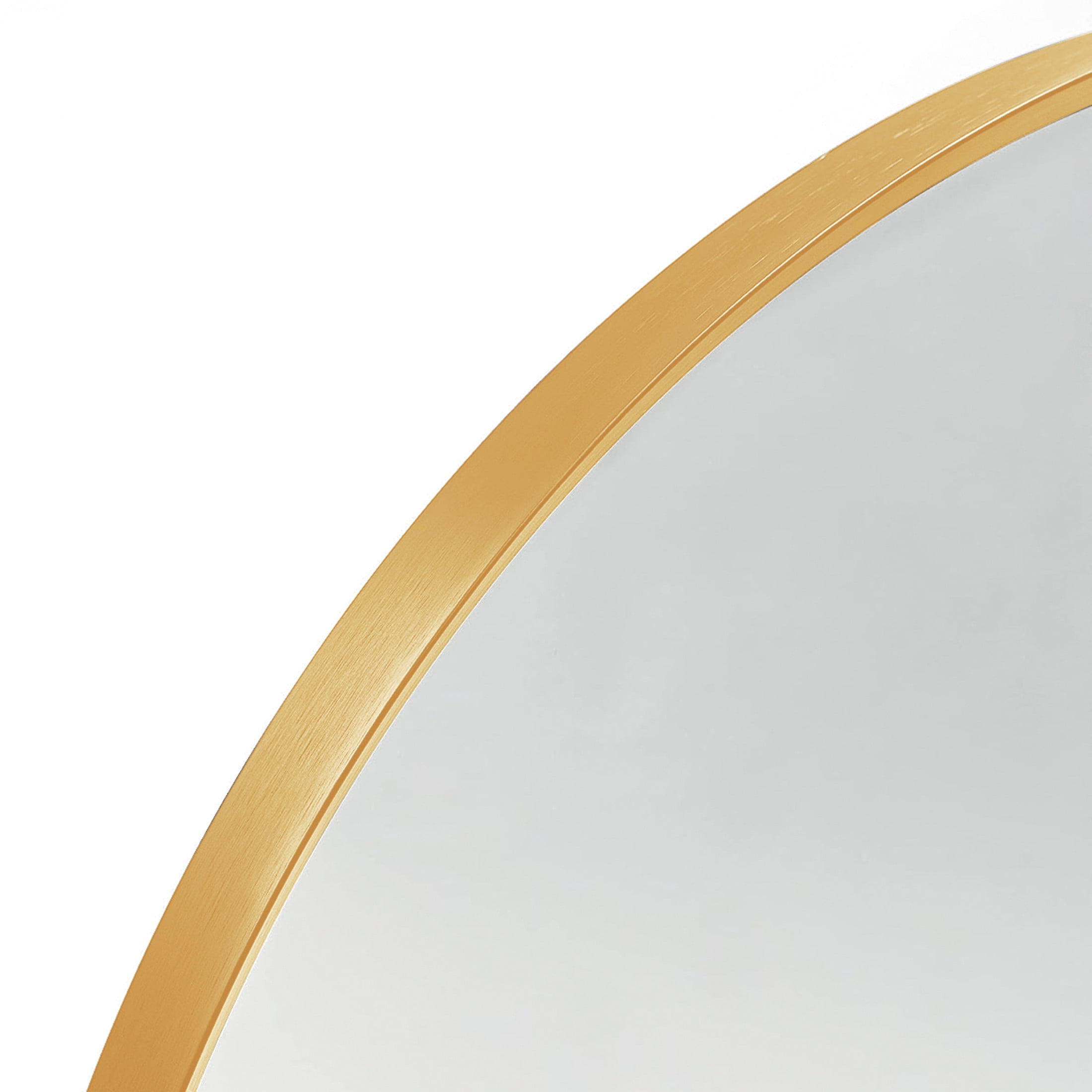 Noble House 24"x32" Arched Metal Wall Mirror, Vanity Mirror for Bathroom, Bedroom & Living Room, Gold