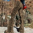 thumbnail image 6 of Enjoytime Flare Pants for Women Leopard Printed Flare Leggings High Waist Fitness Running Gym Sports Stretchy Tights Trouser, 6 of 7