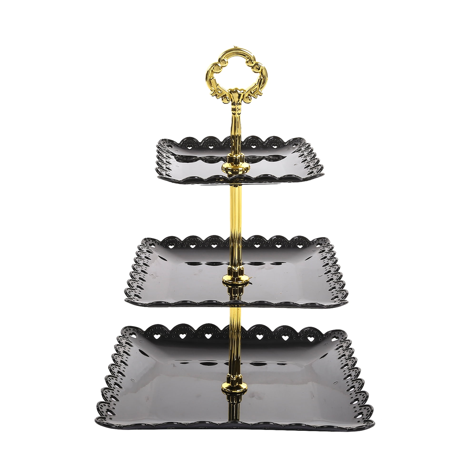 Mildsown SUNSIOM 3 -Tier Cupcake Stand, Cake Stand Tower Tray with Stand Holder, Dessert, Cookie Display Stand for Party, Wedding