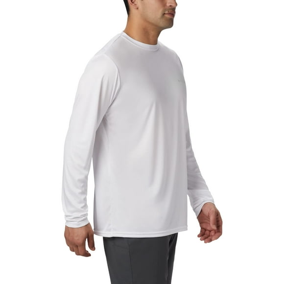 Columbia Men's Terminal Tackle PFG Sleeve Long Sleeve Shirt, White, Stars & Stripes, X-Large
