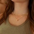 thumbnail image 5 of Turandoss 14K Gold Plated Initial Dainty Bubble Layering Choker Pendant Necklace for Women Letter A-Z Jewelry Trend Personalized Mothers Day Birthday Gifts for Women Her, 5 of 8