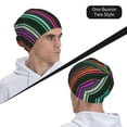 thumbnail image 6 of Logiee Colorful Stripes Print Unisex Knit Beanie for Men Women Winter Hat,Beanies Skull Caps, 6 of 7