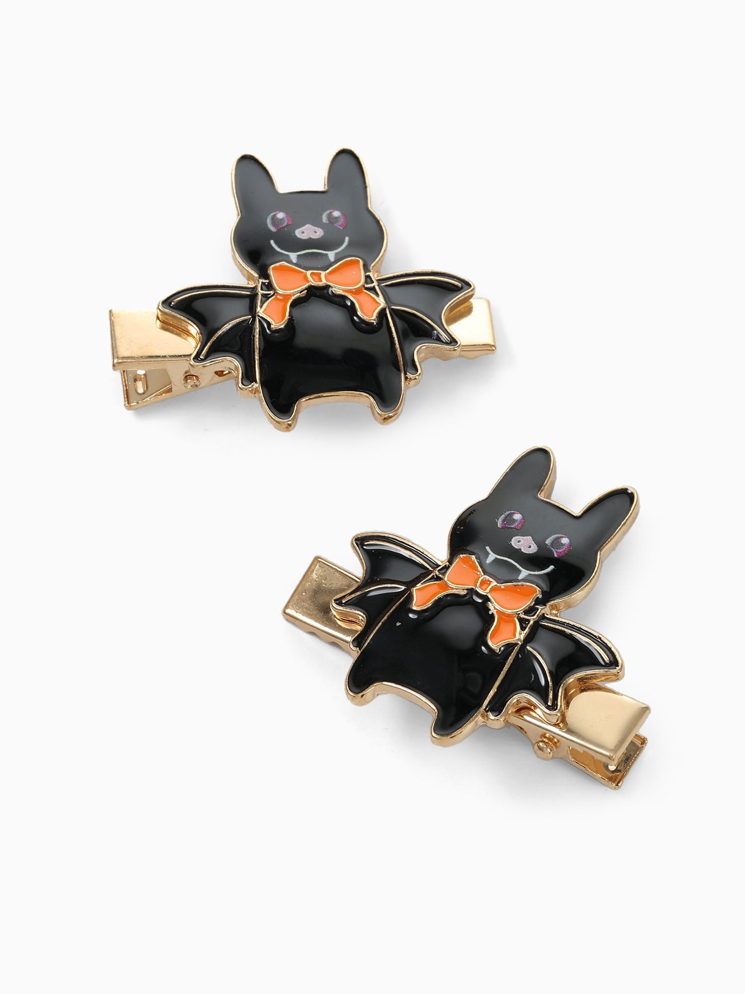 Way to Celebrate Bat Halloween Hair Clip Set, 2 Pieces