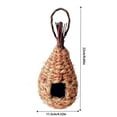 thumbnail image 2 of Bird for Outdoor Garden | Straw Handmade Woven Gourd Bird Home for Pet Birds and Gardeners, 2 of 3