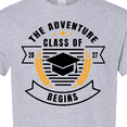 thumbnail image 4 of Inktastic Class of 2027 the Adventure Begins with Graduation Cap T-Shirt, 4 of 5