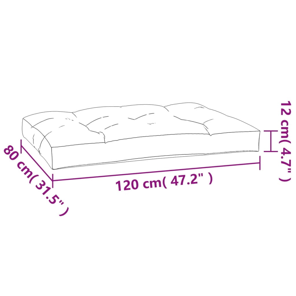 vidaXL Chair Cushion Outdoor Patio Pallet Seat Cushion Sofa Chair Pad Fabric