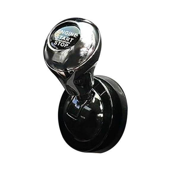 Car Joystick Push Start Button Cover - Metal Push to Start Accessories, Car Starter Engine Start Stop Button Cover, Silver