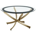 thumbnail image 4 of Brooke 3-piece Round Coffee and End Table Set Rose Brass, 4 of 7