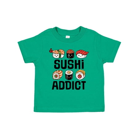 

Inktastic Sushi Addict Funny Sushi Gift Toddler Boy or Toddler Girl T-Shirt