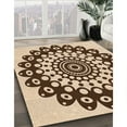 thumbnail image 3 of Ahgly Company Machine Washable Indoor Round Transitional Deep Peach Orange Area Rugs, 5' Round, 3 of 7