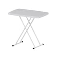 thumbnail image 2 of Kojooin Small Height Adjustable Folding Table, Portable Plastic Foldable Tray Table with Metal X Frame for Bedroom or Camping, 2 of 9