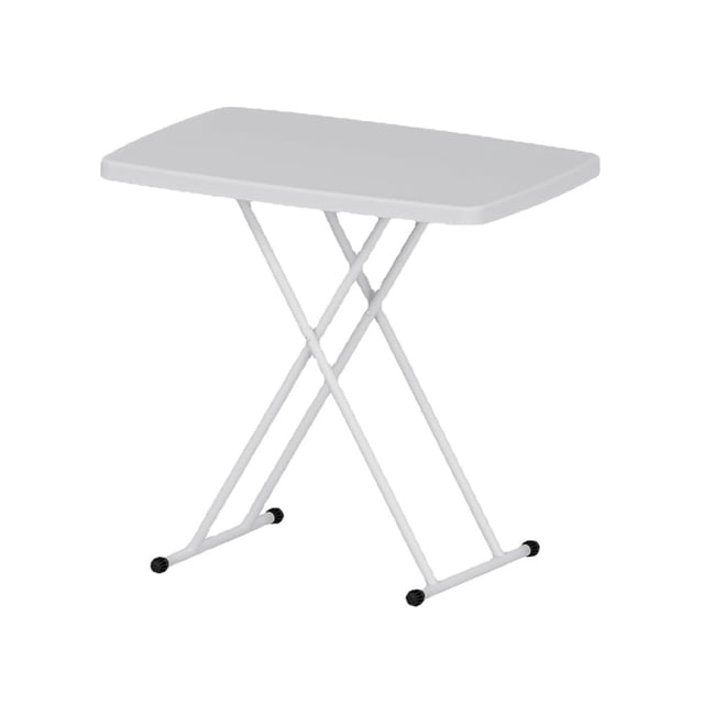 Yeshouse mesa plegable pequeña de altura ajustable, bandeja de TV de plástico de 76 x 51 cm con estructura metálica en X, portátil y ligera, ideal para dormitorio, sala de estar o camping