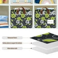 thumbnail image 4 of Yayeee Foldable Storage Basket for Shelves with Handles Waterproof Cloth Bins, White Flower Pattern, 4 of 7