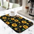 thumbnail image 2 of Washable Rubber Sunflower Cute Floral Dish Drying Mats for Kitchen Counter Home Large Coffee Bar Pad Accessories and Decor for Utensils Stemware 19.5''x12'', 2 of 6