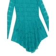 thumbnail image 5 of CHICTRY Womens Ballet Dancewear Lace Figure Skating Dress Gymnastics Leotard Dress Teal X-Large, 5 of 7
