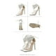 thumbnail image 1 of Sandalias hasta la rodilla Punta abierta Sexy con cordones Sandalias con cordones cruzados Tacones altos para mujer Wmkox8yii  hfjk39, 1 of 2