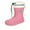 Pink, variant on Rubber Boots for Women Mid Calf Rain Boots Waterproof Rubber Boots Outgoing Garden Boots with Adjustable Drawstring Non Slip Soft Rain Shoes