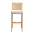 thumbnail image 2 of bali & pari Sofia Bohemian Natural Rattan Bar Stool, 2 of 6