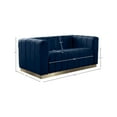 thumbnail image 3 of Meridian Furniture Marlon Navy Velvet Loveseat, 3 of 8