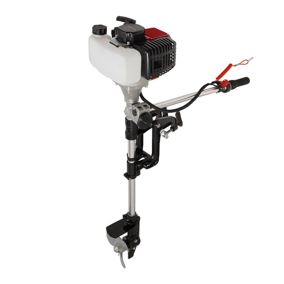 2 Stroke 2.3HP 52CC Outboard Motor Boat Engine, Inflatable Boat Motor Engine with Air Cooling System, for Inflatable Fishing Boats Yachts