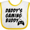 thumbnail image 3 of Inktastic Daddy's Gaming Buddy with Controller Boys or Girls Baby Bib, 3 of 4