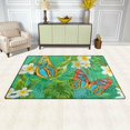 thumbnail image 3 of Dreamtimes Lightweight Non Slip Carpet Mats 60 x 39 inch (5'x 3'3"), Area Soft Rugs Floor Mat Rug Decoration for Kids Room Living Room Palm Leaves Floral Background, 3 of 6