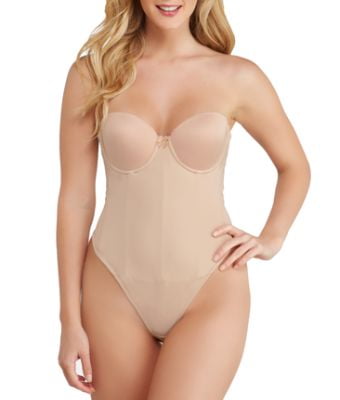strapless low back bodysuit