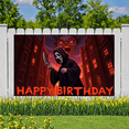 thumbnail image 4 of Terrifying Design Banner Gothic Style Creepy Decor Horror Backdrop for Halloween Party Scary Events, 4 of 5
