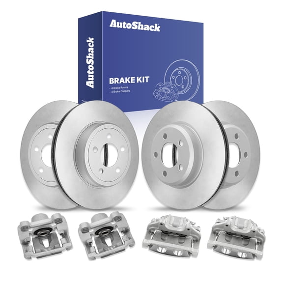 AutoShack Front Vented & Rear Vented Brake Rotors   Calipers 8-PC Brake Kit Replacement for 2006-2009 Dodge Charger