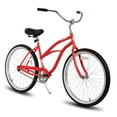 thumbnail image 1 of Hiland Vélo de Plage Cruiser 26 Pouces pour Femmes et Hommes Rouge Noir Bleu, 1 of 5
