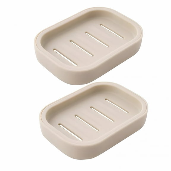 ACDANC 2 Pcs Draining Soap Dish,Soap Holder,Soap Holder Shower,Soap Bar Holder,Soap Dishes for Bar Soap,Bar Soap Holder for Tub,Soap Saver,Soap Dishes for Bathroom Shower (Khaki)