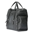 thumbnail image 3 of Gucci Gray Leather Drawstring Tote Bag With Tonal Double G Logo, 3 of 4
