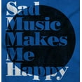thumbnail image 2 of Sad Music Makes Me Happy Emo Songs Plus Size Crewneck Graphic Tee Shirt Brisco Brands 3X, 2 of 5