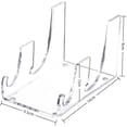 thumbnail image 2 of 2 Tier 14*9.5*9CM Clear Dinnerware Display Stand,2 PCS Acrylic Plate Stands for Display,China Display Stand Plate Racks for Display China Place Setting Holder for Plates Platters, 2 of 4