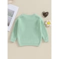 thumbnail image 4 of Bagilaanoe Toddler Baby Girl Knitted Sweater Long Sleeve Floral Pattern Pullover 3M 6M 9M 12M 18M 24M 3T Kids Warm Jumpers Tops Fall Loose Knitwear, 4 of 9