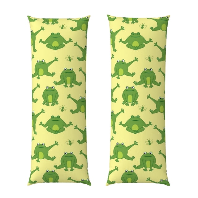 Fotbe Funny Frogs Funda para Almohada Corporal con Diseño, Funda de Microfibra Ultrasuave de 20x54 Pulgadas, Ropa de Cama Elegante