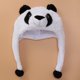 thumbnail image 3 of Adorable gorro de peluche de animal para esquiar en invierno, con orejeras de panda para niños y adultos (blanco), 3 of 8