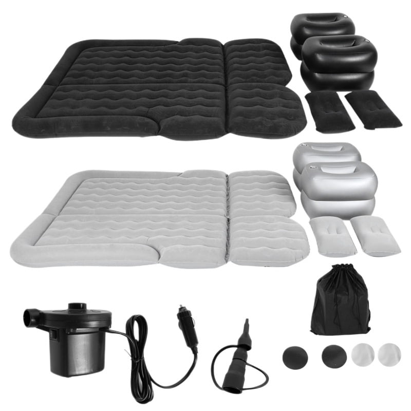 1 Set Universal Car Travel Inflatable Bed 174x126cm/68.5x49.6in Auto Back Seat Trunk Mattress Air Bed Pillow For