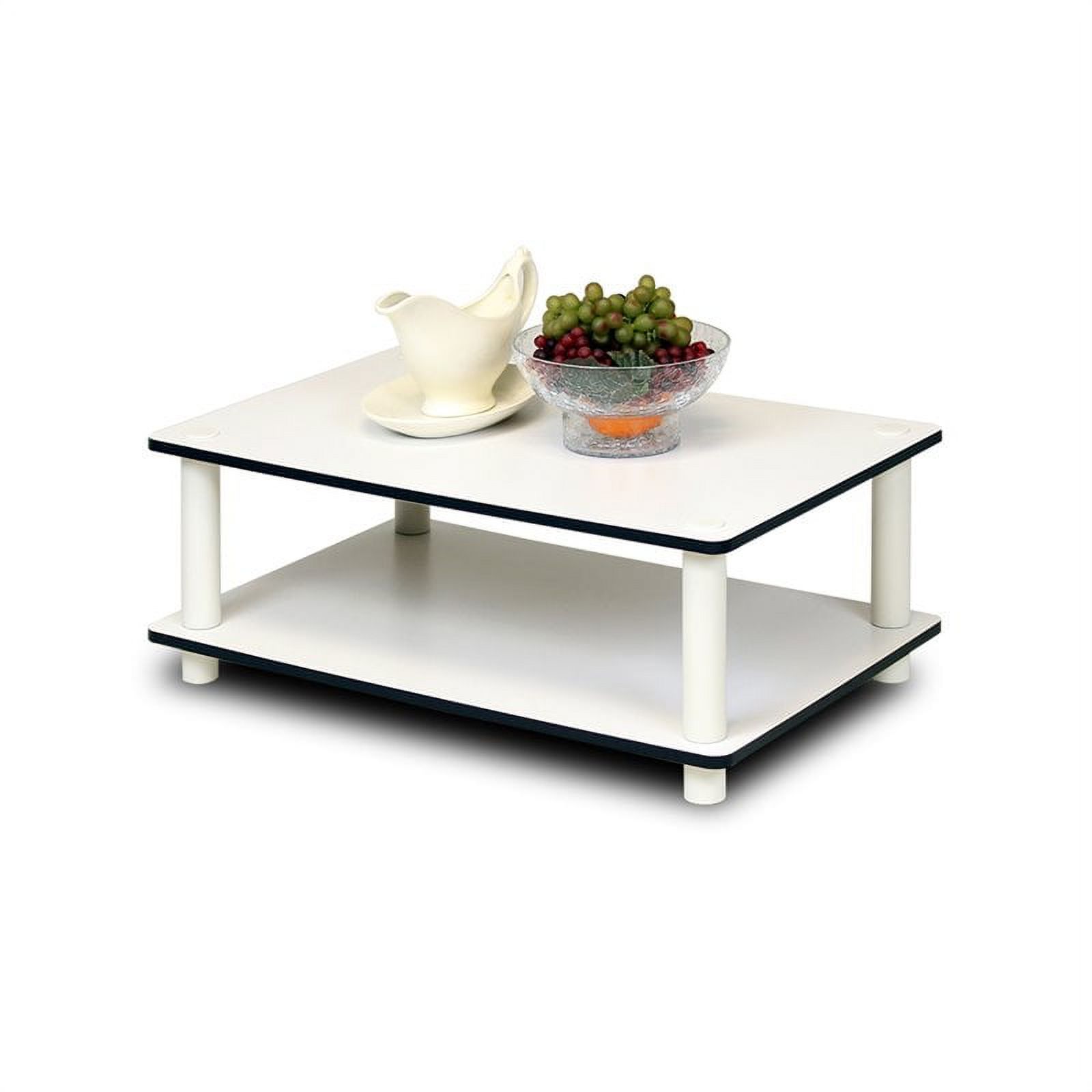 Furinno 11172 Just 2-Tier No-Tools Coffee Table, White - image 4 of 5