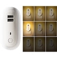 thumbnail image 4 of Inteprter Night Light Double USB Fast Charging Gear Timed 500lm 4500K Shutdown House Remote Lamp Control 1W 10 Adjustable Bedroom Type2 NO2 Inteprter HA064396-01B, 4 of 6